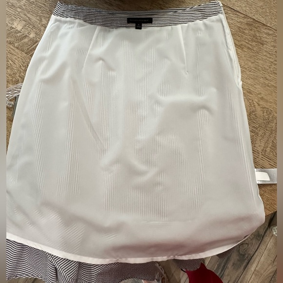 Banana Republic Striped Seersucker High Low Ruffle Hem Lined Midi Skirt size 6 - Picture 16 of 16